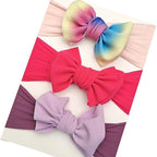Modern 3PCS Set Floral Bows Baby Headband Dot Bowknot Cotton Hair Band Girls Hair Accessories For Girls