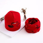 Star Print Cotton Hat And Scarf  Baby Beanie Kids Caps Children's Accessories For Boys and Girls