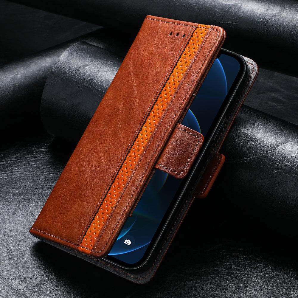Luxury Leather Case For iPhone 13 11 12 14 Pro Max Mini Wallet Pocket Flip Case Cover Vintage Luxury Genuine Leather Fashion Business Classic Flip Case For Men Stevvex