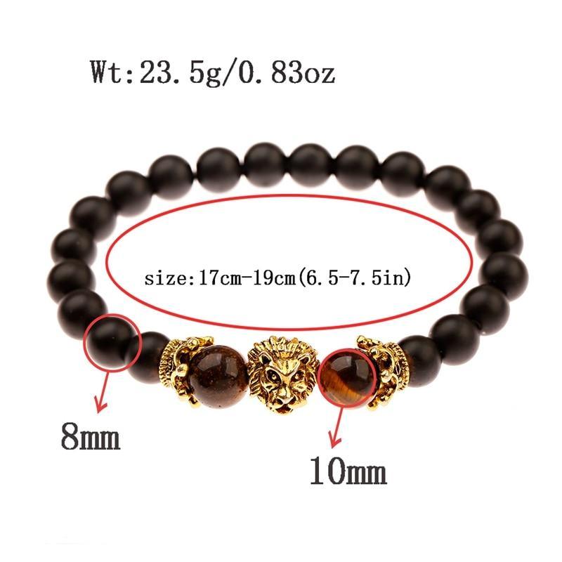 New Classic Crown Lion Elegant Bracelet Luxury For Men Fashion Tiger Eye Onyx Stone Handmade Beaded Charm Modern Bracelet For Women Jewelry - SJB-DIAMOND ELITES