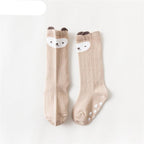 White Baby Sock Non Slip Cotton Long Socks Newborn Knee High Socks For Baby Girls Super Elastic Cute Design Stevvex