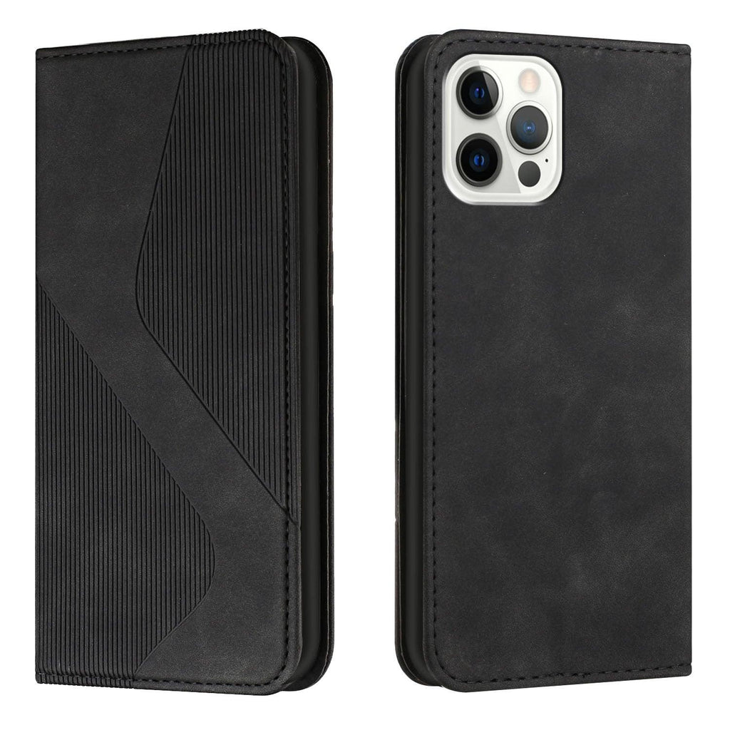 Luxury Blue Flip Wallet Case For iPhone 14 13 12 Mini Plus 11 Pro Magnetic Cards Phone Cover Magnetic PU Leather Phone Case Classic S-shaped Simple Flip Wallet Cover Stevvex