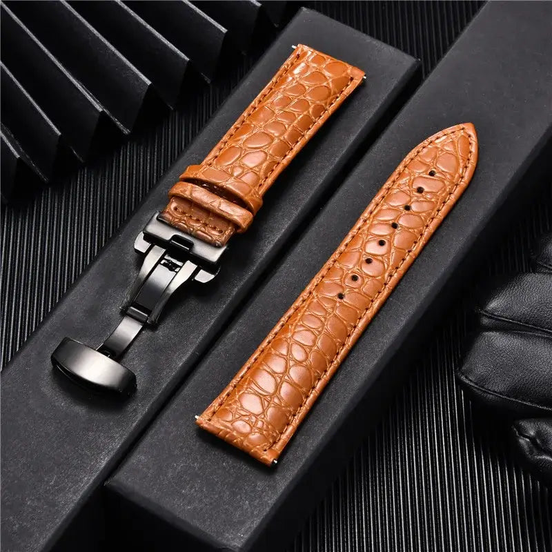 Samsung Galaxy Watch Crocodile Leather Band - SJB-DIAMOND ELITES