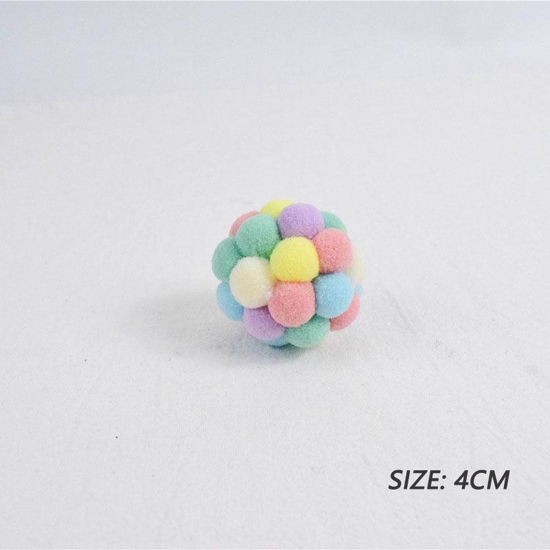 Fashion New Plush Pet Toy Cat and Dog Self-Hey Funny Cat Bite-Resistant Toy Ball Cute Funny Interactive Toy Balls For Cats Multicolor Toy Balls For Cat Stevvex