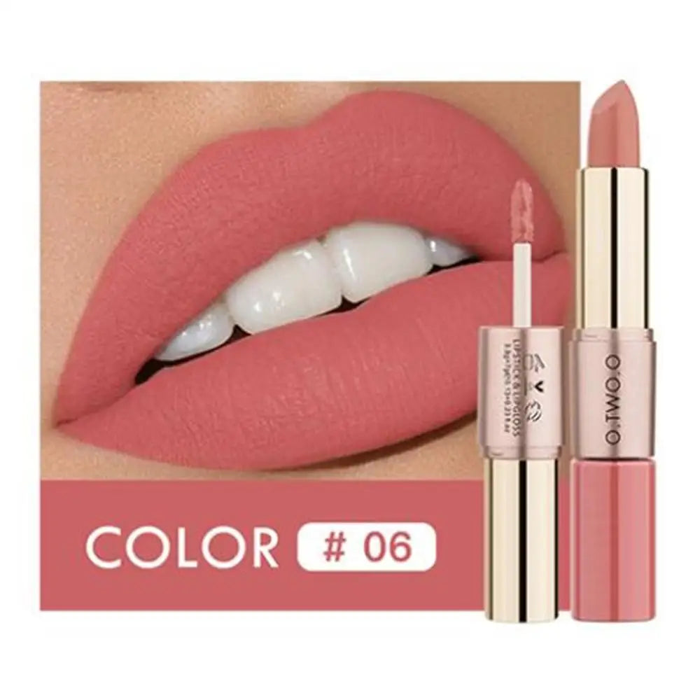 O.TWO.O 12 Colors Makeup Lipstick Lip Gloss Sexy Red Lip Stick Waterproof Moisture Lips Cosmetics Matte Lipsticks Lootquake LLC