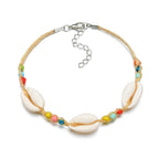 Gold Metal Shell Coconut Tree Female Anklets Barefoot Sandals Foot Summer Double Layers  Foot  Bracelets Leg Jewelry - SJB-DIAMOND ELITES