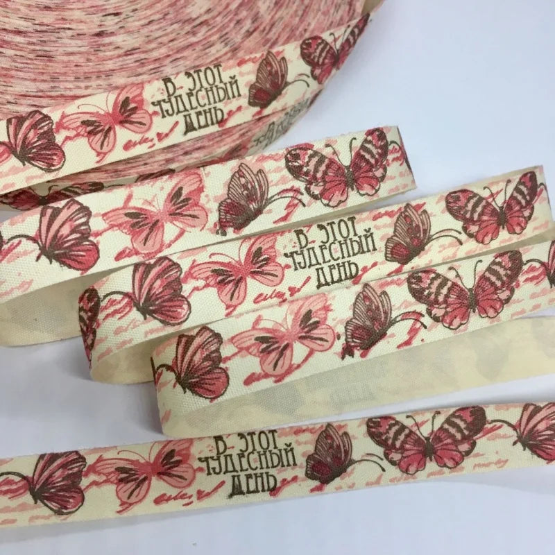 5Y 1.5cm/2.5cm Flowers Printed Cotton Floral Ribbon For Handmade DIY Craft Scrapbook Gift Packing Easter Wedding Christmas Deco Lootquake LLC