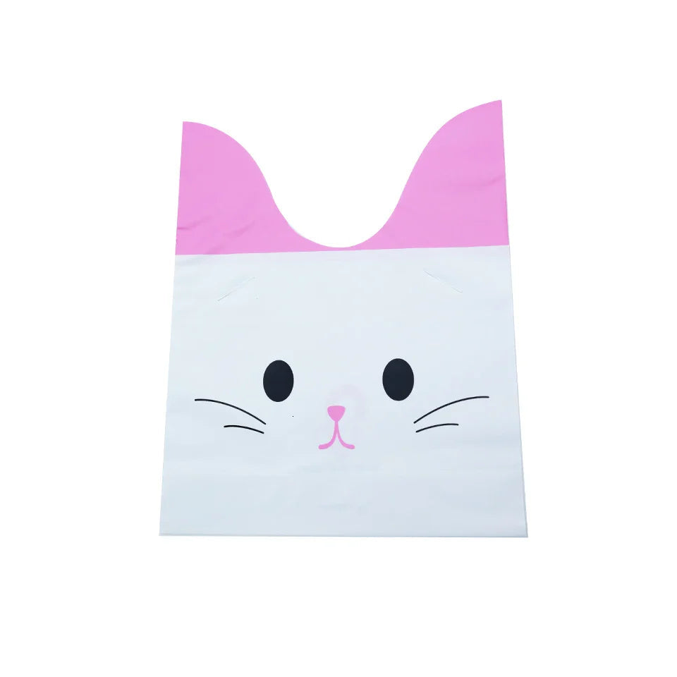Hot Sale 20 / Batch Cute Rabbit Carrot Ear Biscuit Bag Candy Biscuit Gift Bag Snack Baking Packaging Supplies Easter Decoration Lootquake LLC