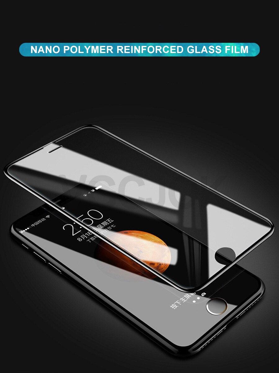 100D Curved Edge Full Cover Tempered Glass On The For iPhone 7 8 Plus Screen Protective Glass For iPhone 7 8 6 6S Plus Film Shock Absorbent Heavy Duty Protective Screen Glass Stevvex