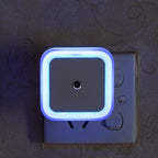STEVVEX Wireless Sensor LED Night Light with  EU and  US Plug Mini Square Night Lights For Baby Room Bedroom Corridor Lamp multi purpose - SJB-DIAMOND ELITES