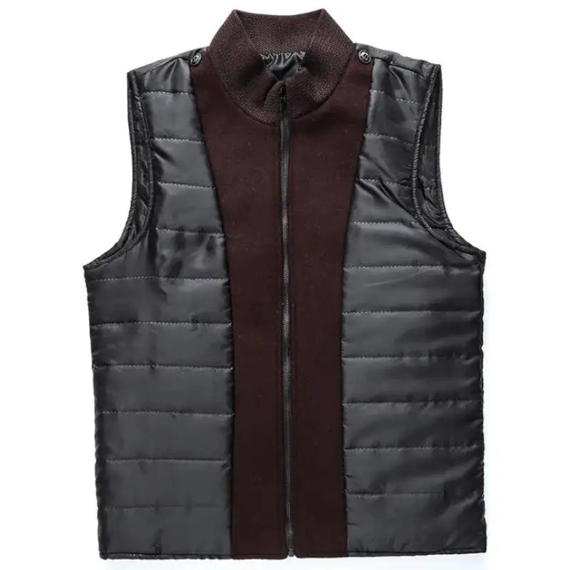 Woolen Coat Men Winter Windbreaker Long Thick Wool Jackets abrigo hombre Man Stand Collar Single Breasted With Vest Woolen Coats