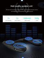 Neckband Bluetooth Speakers 12H music Wireless Wearable Speaker True 3D Stereo Sound Portable Personal Speakers with microphone Lootquake LLC