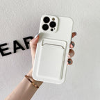 Soft Silicone Phone Case For iPhone 14 13 Pro Max 13Pro Silicone Soft Mobile Phone Case Wallet Card Holder Cover Slim Fit Thin Protective Soft Shock-Absorbing Wallet Case Stevvex
