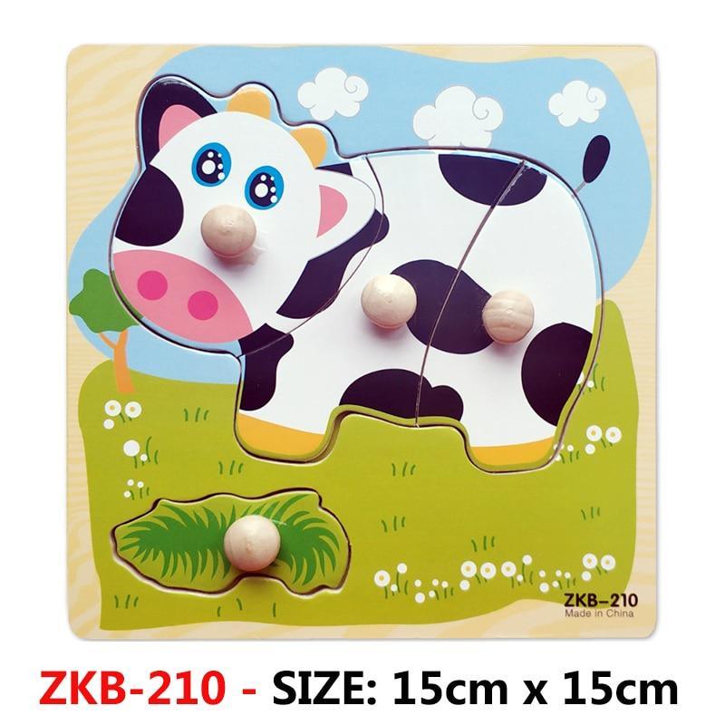 New Hand Grab Board Wooden Puzzle Toys for Children Cartoon Animal Fruit  Kids Baby Early Educational Learning Toy - SJB-DIAMOND ELITES