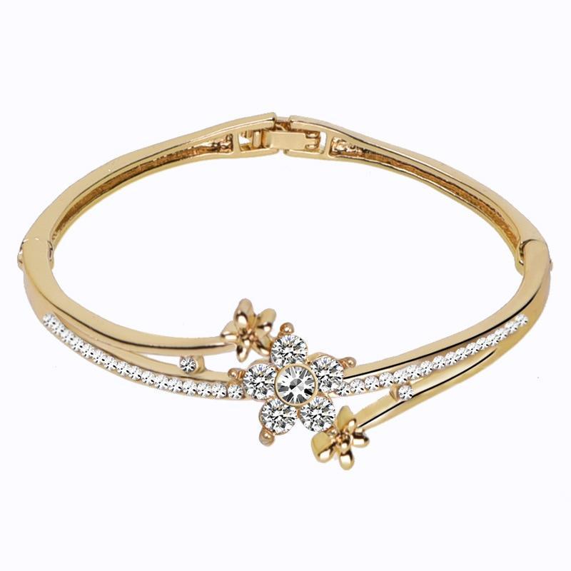 Rose Gold Stainless Steel Bracelets & Bangles Female Heart Forever Love Charm Bracelet For Women - SJB-DIAMOND ELITES