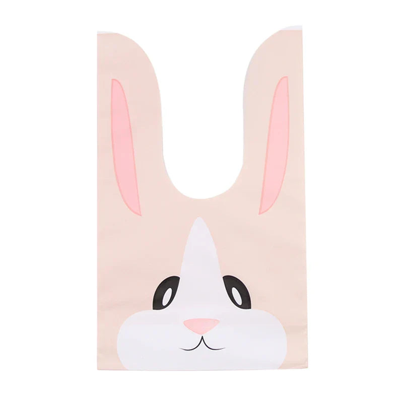 Hot Sale 20 / Batch Cute Rabbit Carrot Ear Biscuit Bag Candy Biscuit Gift Bag Snack Baking Packaging Supplies Easter Decoration Lootquake LLC