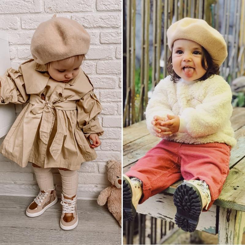 Modern Art Baby Hat for Girls Candy Beret Hat Kids Caps for Girls In elegant caps