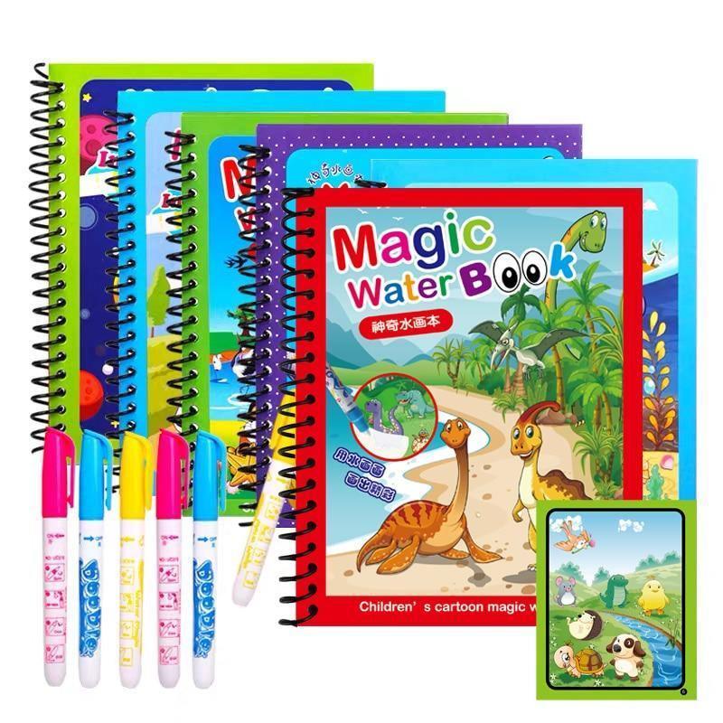 1pcs Magical Book Water Drawing Coloring Cartoons Books Doodle Pen Painting Drawing Board For Kids Toys Birthday Gift - SJB-DIAMOND ELITES