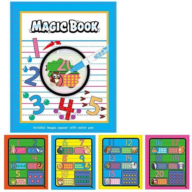 1pcs Magical Book Water Drawing Coloring Cartoons Books Doodle Pen Painting Drawing Board For Kids Toys Birthday Gift - SJB-DIAMOND ELITES