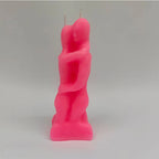 Male And Female Couple Embracing Candles Decoration Lovers Couple Candle Love Ritual Fall In Love With Me Spell, Red, Pink Lootquake LLC