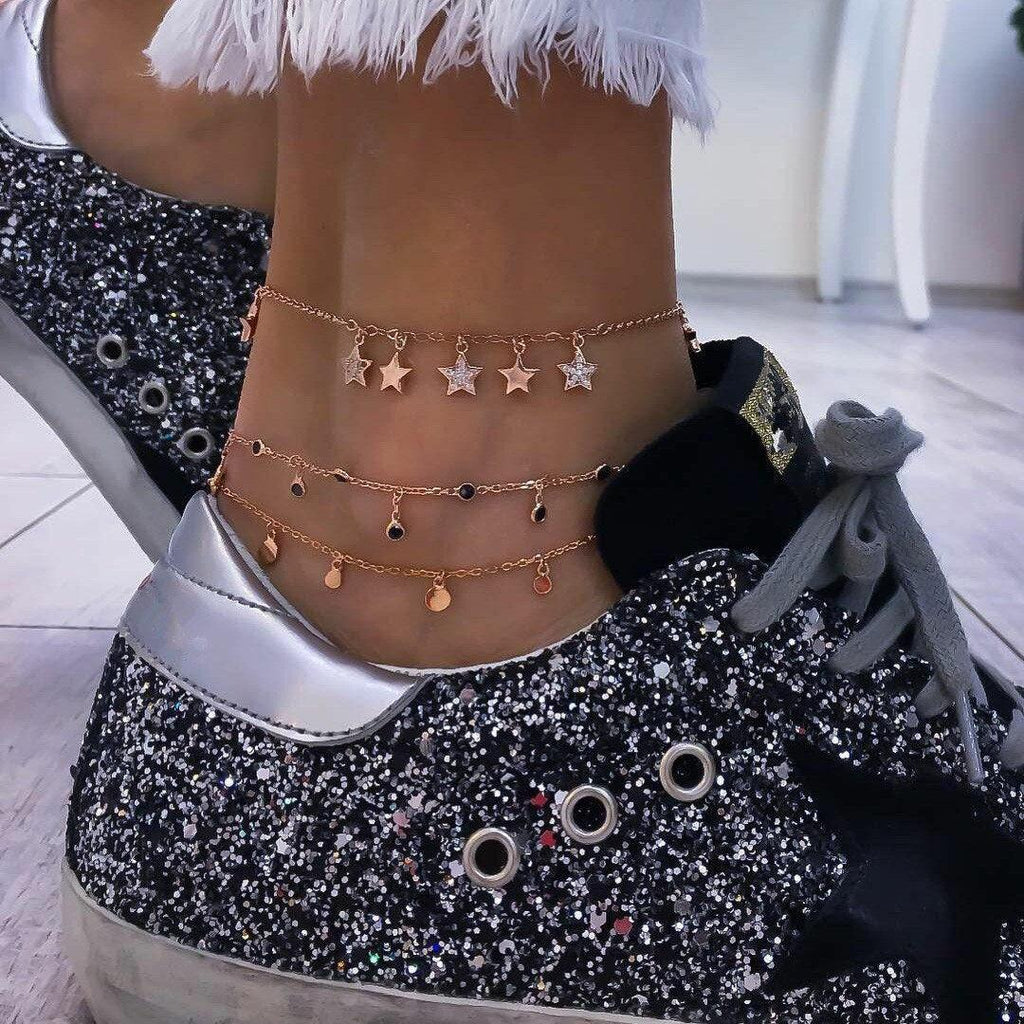 Luxury Bohemian Star Shell Ankle Bracelet Foot Jewelry Brecelet Simple Shell Anklets for Women Summer Style - SJB-DIAMOND ELITES