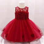 Luxury Elegant Handamde Girls Baby Dresses Lace Tulle Baptism Dresses for  Party and  Wedding Baby Clothing Dress
