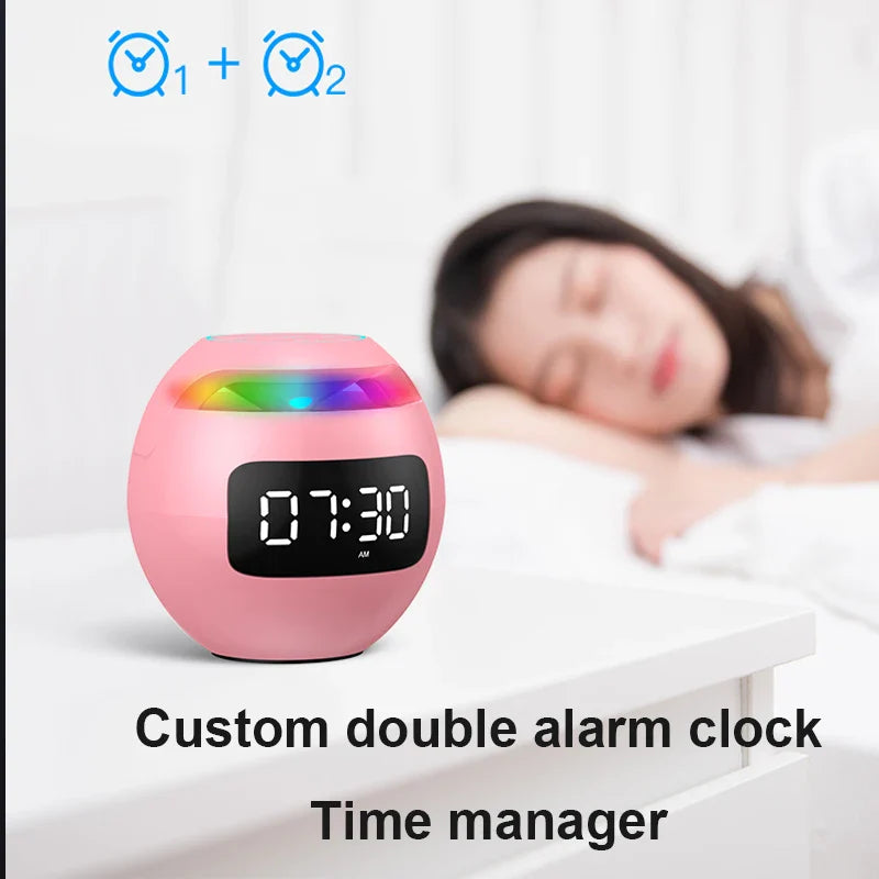 New Mini Bluetooth Speaker Wireless Bluetooth Sound Box with LED Display Alarm Clock Hifi TF Card MP3 Music Play For PC Phone Lootquake LLC
