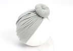 Newborn Toddler Kids Turban Cotton Beanie Hat Winter Cap Knot Solid Soft Sleeping Caps For Kids