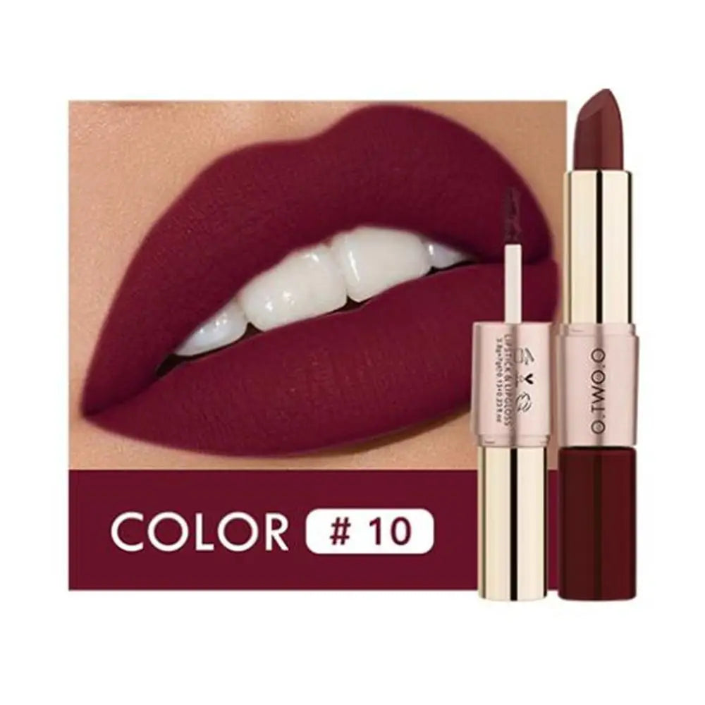 O.TWO.O 12 Colors Makeup Lipstick Lip Gloss Sexy Red Lip Stick Waterproof Moisture Lips Cosmetics Matte Lipsticks Lootquake LLC