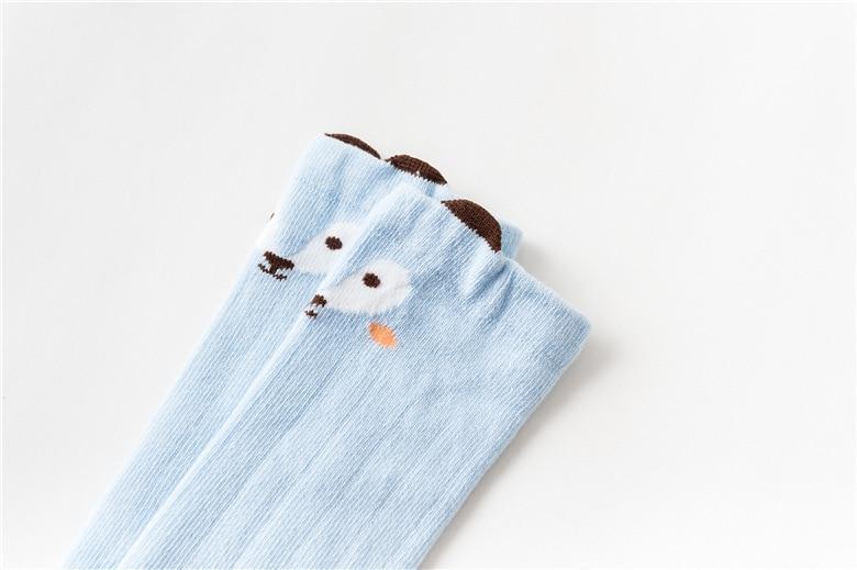 White Baby Sock Non Slip Cotton Long Socks Newborn Knee High Socks For Baby Girls Super Elastic Cute Design Stevvex