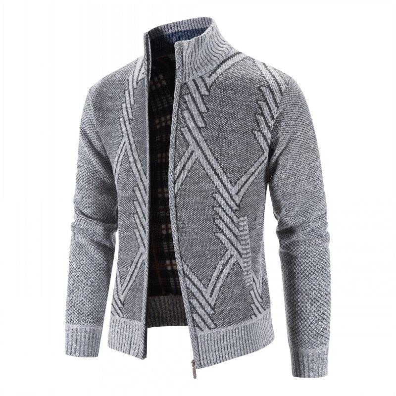 New Autumn Winter Jacket Men Warm Casual Slim Fit Fleece Jacket Elegant Jackets For Men Warm Soft Sweater Solid Jackets Casual Business Men Clothing Lightweight Hooded Jackets Stevvex