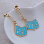 Creative nail salon art nail polish enamel earrings ladies girls gifts