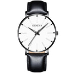 Minimalist Men's Fashion Ultra Thin Watch Simple Men Business Stainless Steel Mesh Belt Quartz Watch Relogio Masculino - SJB-DIAMOND ELITES