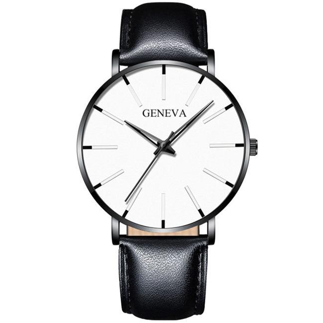 Minimalist Men's Fashion Ultra Thin Watch Simple Men Business Stainless Steel Mesh Belt Quartz Watch Relogio Masculino - SJB-DIAMOND ELITES