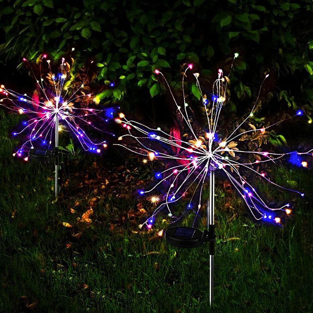 Modern Garden Luxury LED Solar Waterproof Lamp In Shape Of Tree Fireworks With Copper Wires - SJB-DIAMOND ELITES