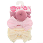 Fashion Baby Nylon Bow Headband Newborn Bowknot Round Ball Head wrap Flower Turban Girls Hair Bands Bow For Kids