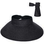 Women Summer Visors Hat Hat - Stylish and UV-Resistant for Outdoor HikingFoldable Sun Cap Wide Large Brim Beach Straw Hats Chape