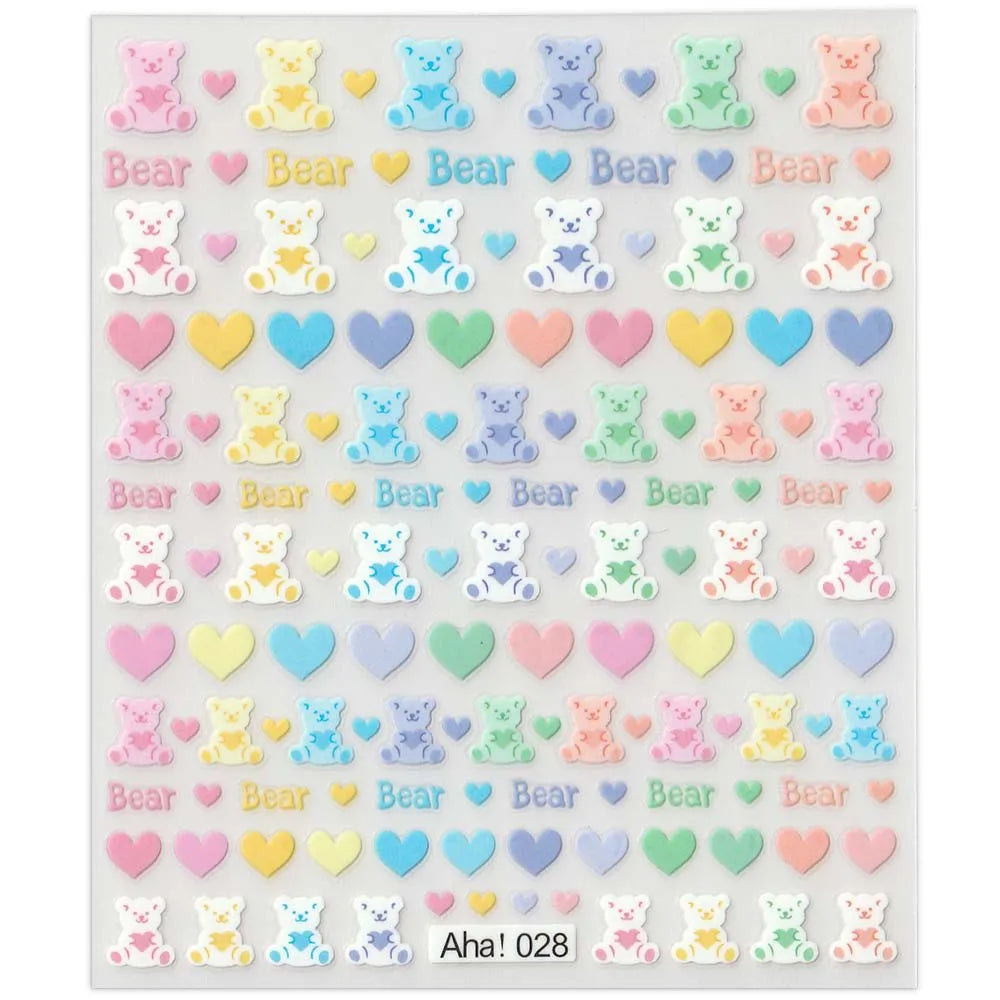 42Model Sticker Nail Decal 3D Adhesive Patch,Smile/Animal/Flower Nail Art Decorations Manicure Sticker Easter Day Design Decal- Lootquake LLC