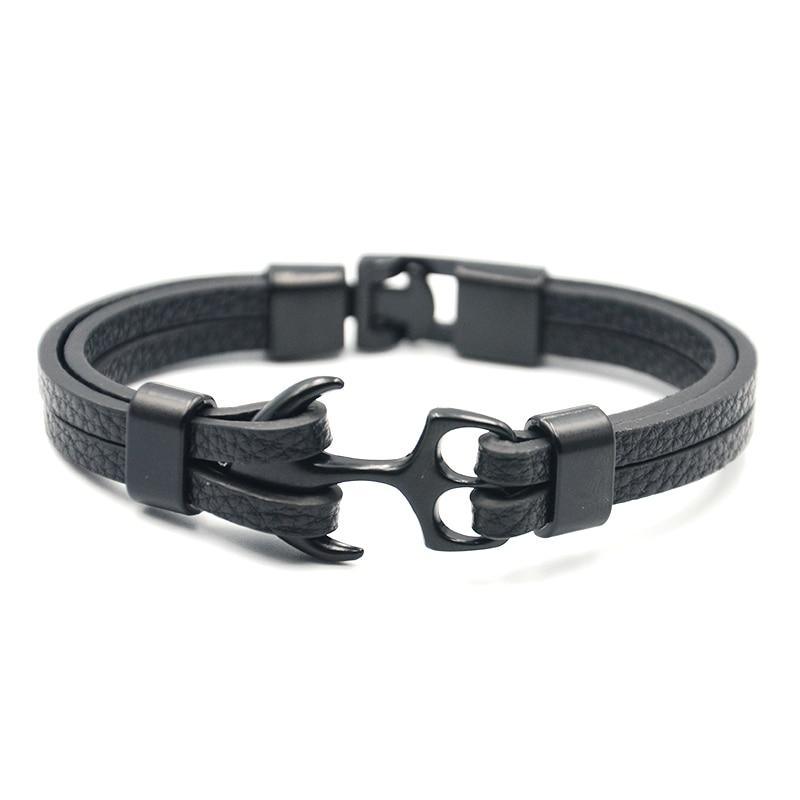 Luxury Modern Handmade Stainless Stell Men Anchor Bracelet made of Nylon in Navy Blue Color For Man - SJB-DIAMOND ELITES