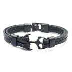 Luxury Modern Handmade Stainless Stell Men Anchor Bracelet made of Nylon in Navy Blue Color For Man - SJB-DIAMOND ELITES