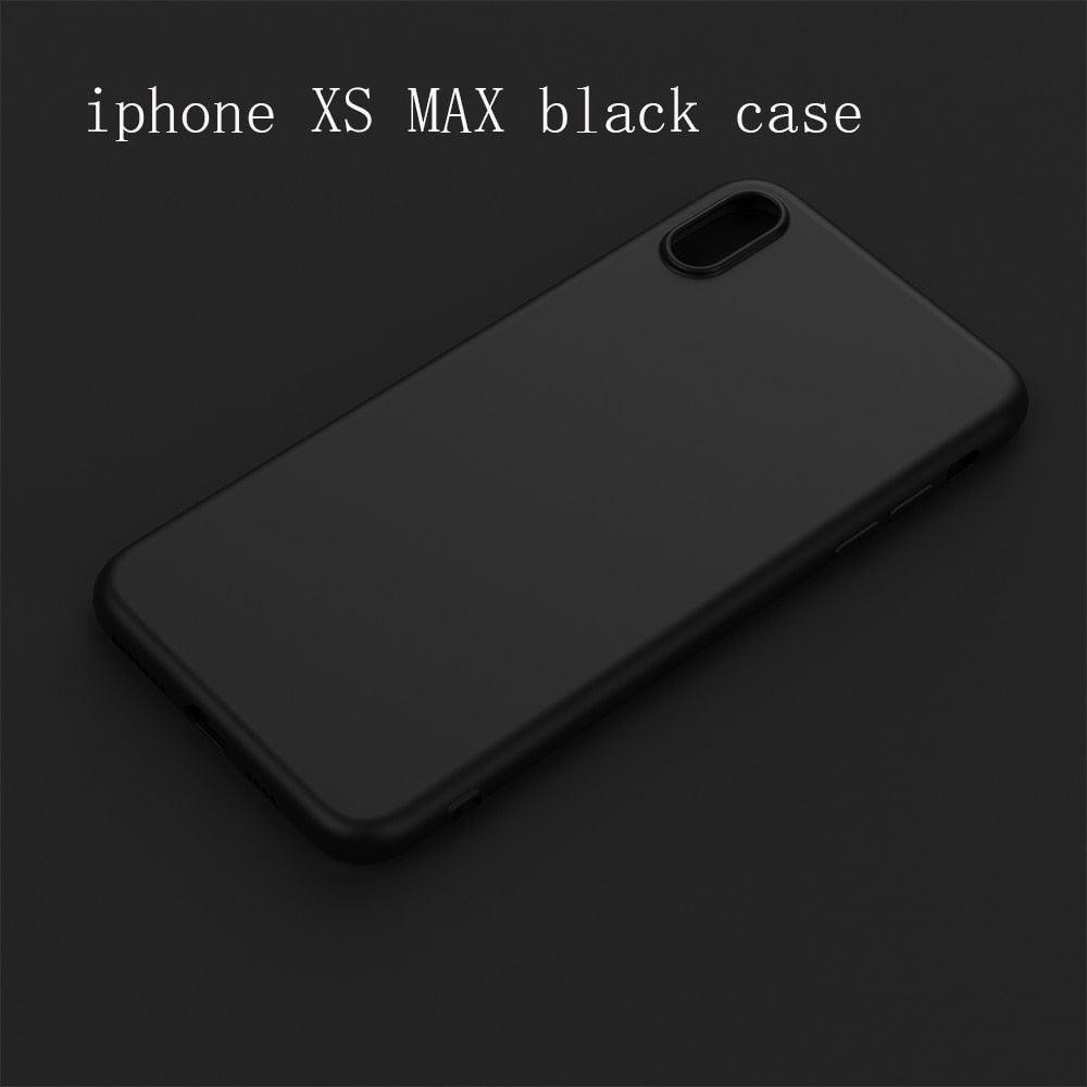 Black Case For Iphone  5 5s SE 2020 6 6s 7 8plus x 10 XR XS 11 12 13 Mini Pro MAX Silicon Cover Car Design Matte Black Silicone Back Cover For iPhone Stevvex
