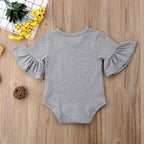 Luxury Modern Baby Girl Bodysuit Unique Cute Flared Sleeve Playsuit Jumpsuit In Elegant Deisgn