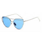 Luxury Vintage Modern Cat Eye Metal High Quality Frame  With Miror Sunglasses For  Women and Lady sunglasses With UV400 Protection - SJB-DIAMOND ELITES