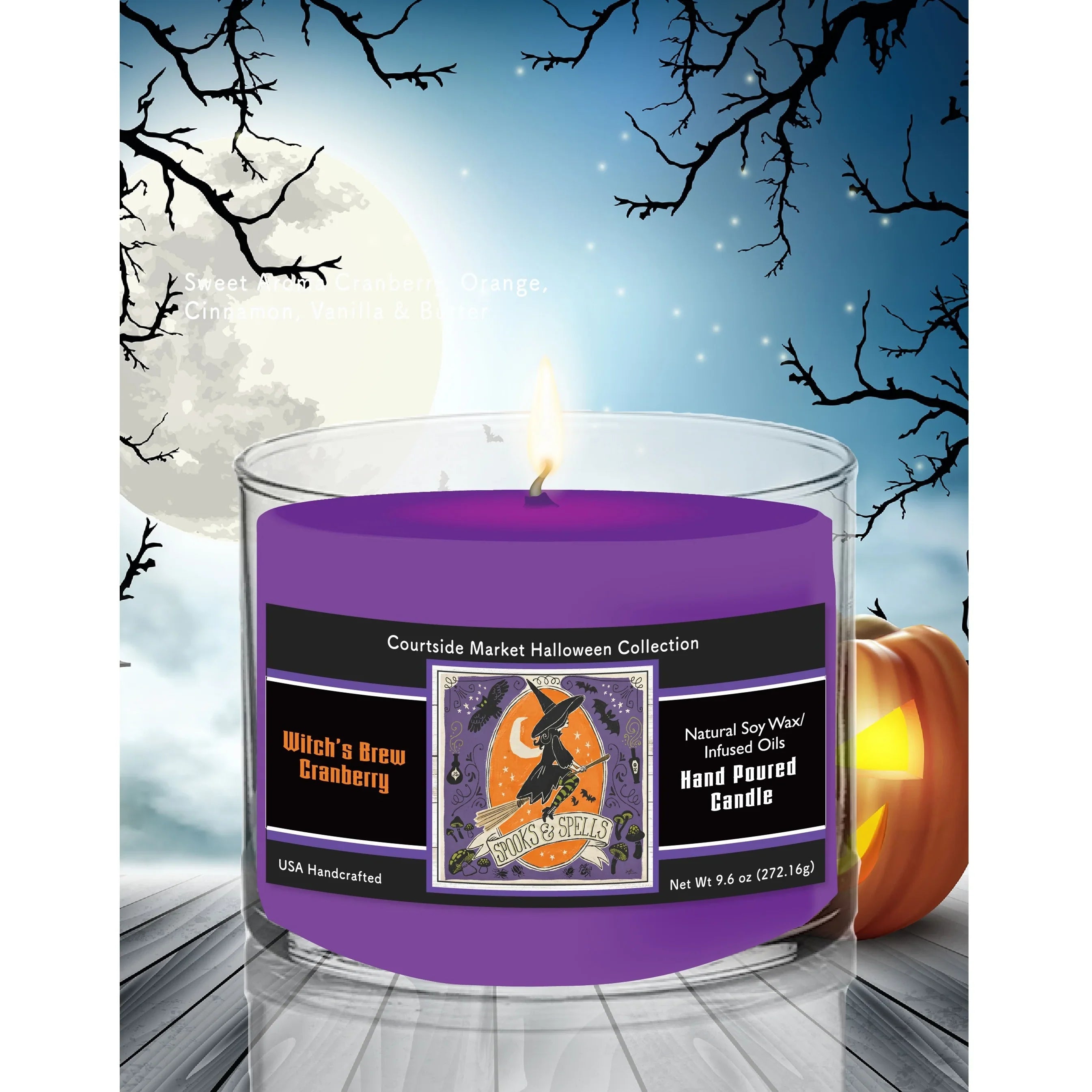 TD Courtside Market Stay Creepy II Soy Wax Scented Candle in Glass Jar Lootquake LLC