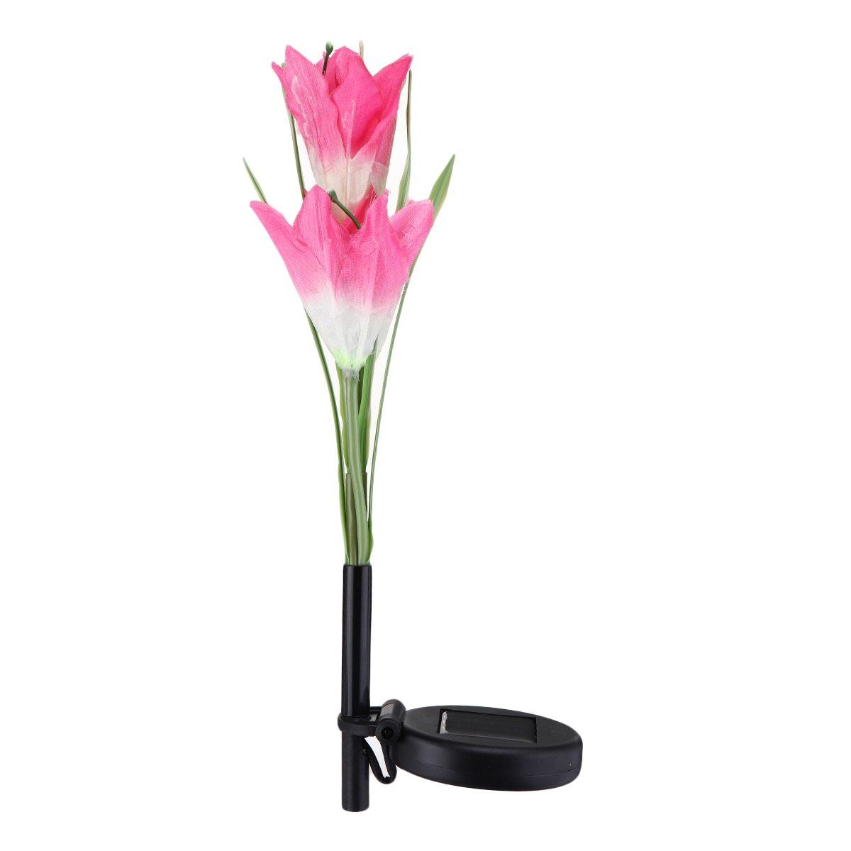 Decorative LED Solar Waterproof Modern Lamp In Shape Of Lily Flower For Garden Yard Lawn Courtyard Pathway - SJB-DIAMOND ELITES