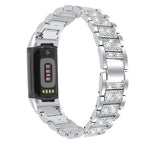 Fitbit Charge 6, 5, 4, 3 Metal Band Luxury Rhinestone Strap