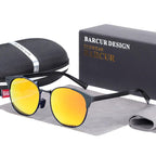 Luxury Elegant Aluminium Magnesium Sunglasses Round Glasses for Men With UV400 Protection - SJB-DIAMOND ELITES
