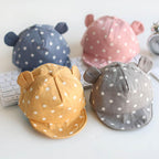 Modern Children Cute Sun Hat Polka Dot Baby Hat Girl Boy Sun Hat With Ears Baseball Cap For Boys Kids