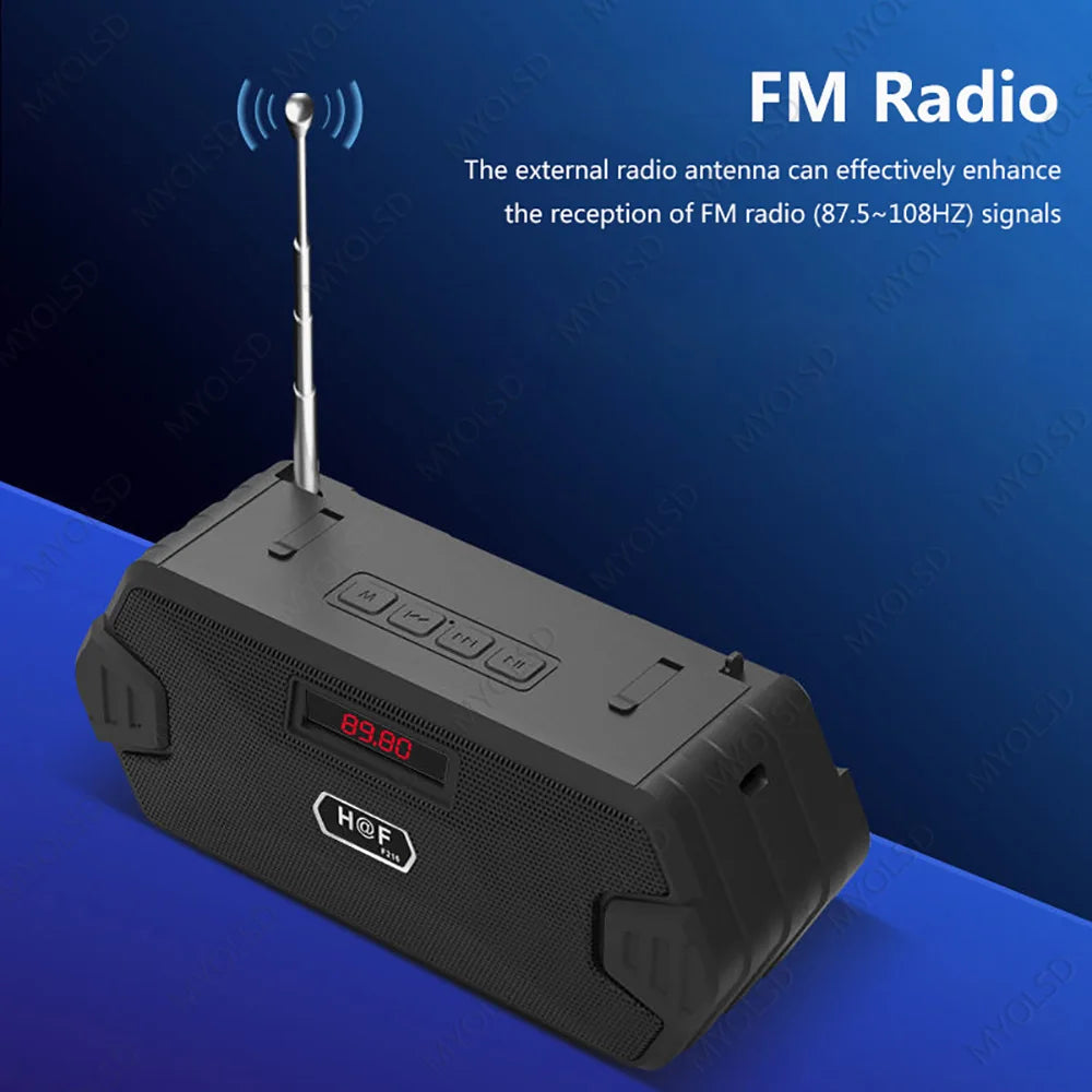 Portable Wireless Speaker Bluetooth-compatible Outdoor USB Speakers With FM Radio Receiver AUX TF MP3 Loudspeaker For Phone PC Lootquake LLC