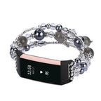 Fitbit Charge 6, 5, 4, 3, Fashion Beaded Strap